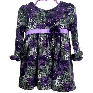 Youngland‎ Purple/Silver Sequin Dress Toddler Size 2T